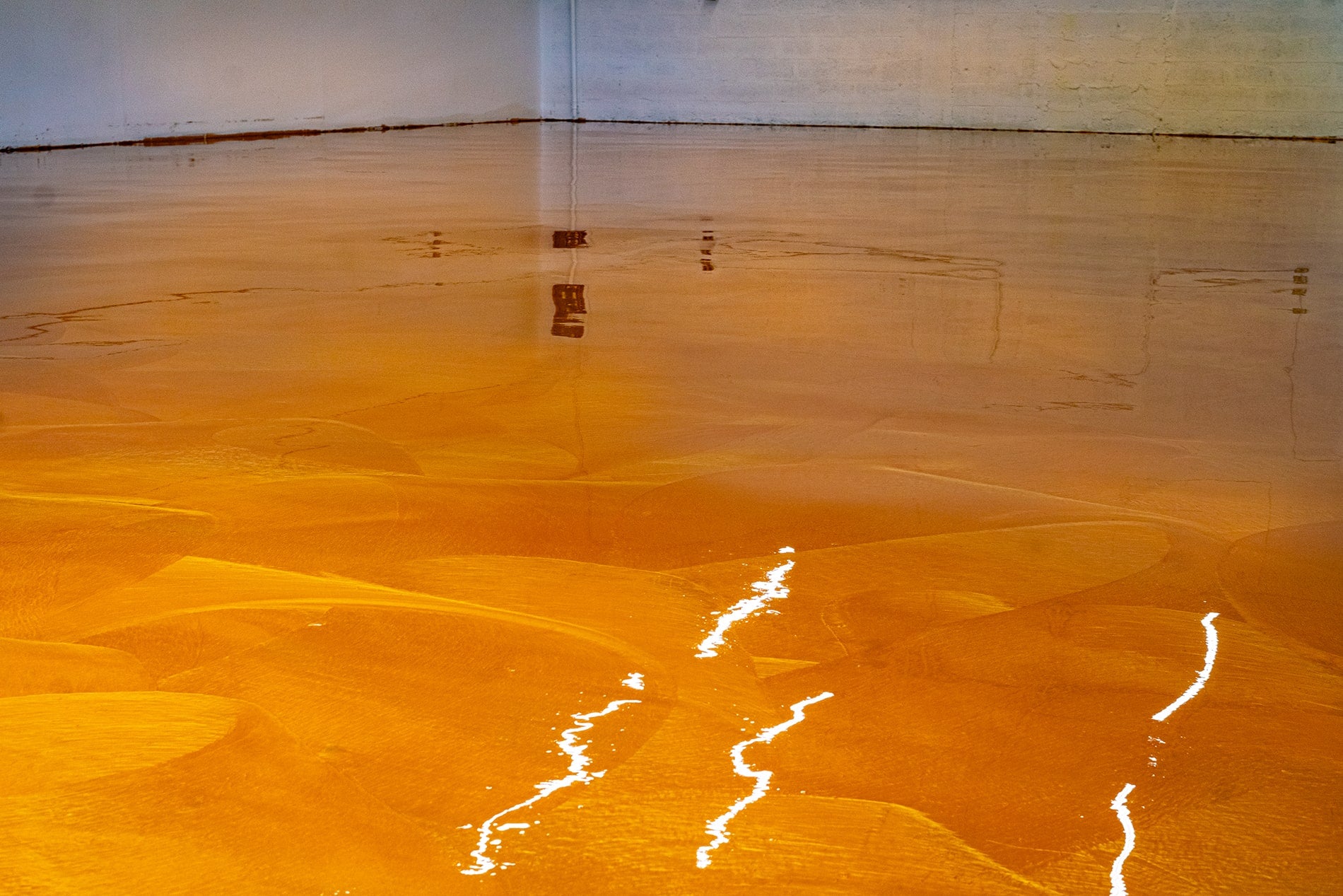 orange epoxy floor