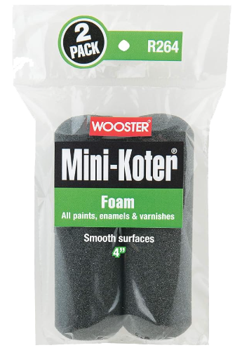Mini-Koter Foam Cover 4" | Lint-free, foam, and works with all paints, enamels, and varnishes. Shop Epoxy ETC for quality roller covers by Wooster.