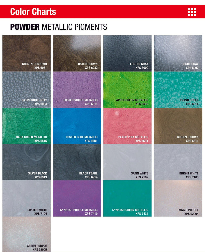 Powder Metallic Pigments Color Chart