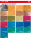 Powder metallic pigments color chart