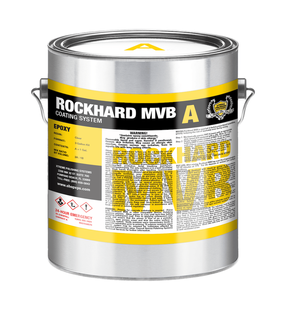 Rockhard MVB | Epoxy ETC - Epoxy Coating System: Clear 3 Gallon Kit | Part  A.