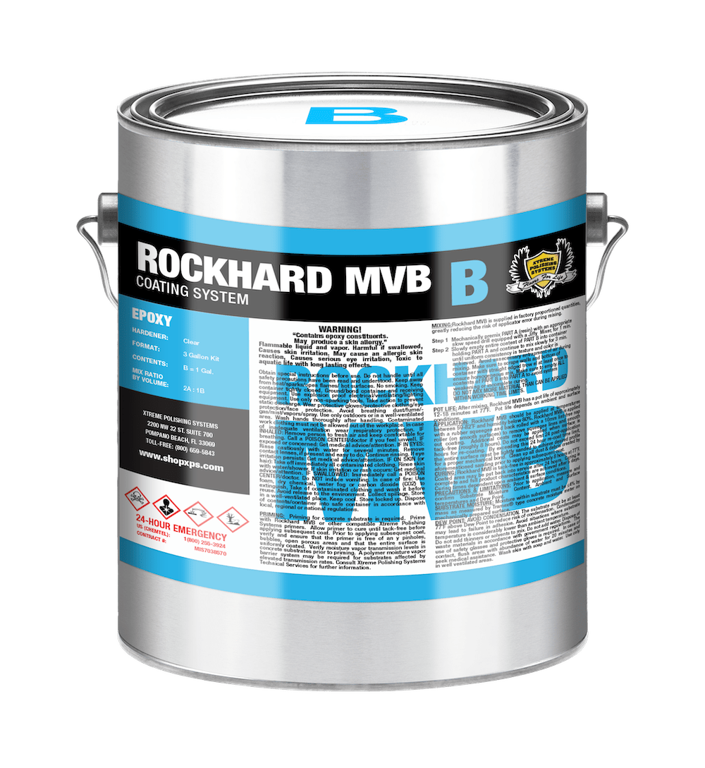 Rockhard MVB | Epoxy ETC - Epoxy Coating System: Clear 3 Gallon Kit | Part B.